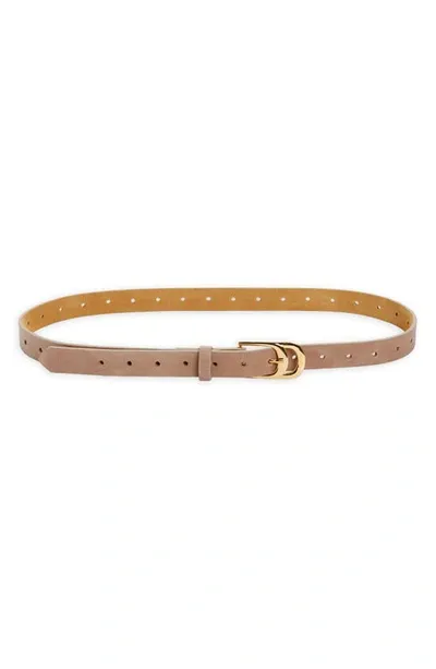 Ada Infinity Leather Belt In Parchment