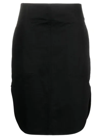 Totême Side-slit Pencil Skirt In Black