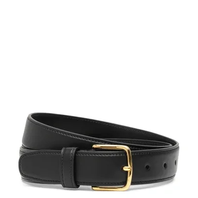 The Row Classic Black Gold Buckle Belt