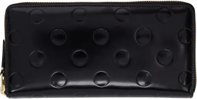 Comme Des Garçons Comme Des Garcons Wallets Black Patent Polka Dot Continental Wallet