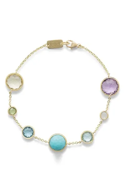 Ippolita 18k Yellow Gold Lollipop 7-stone Link Bracelet In Multi