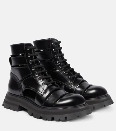 Alexander Mcqueen Wander Black Ankle Boots