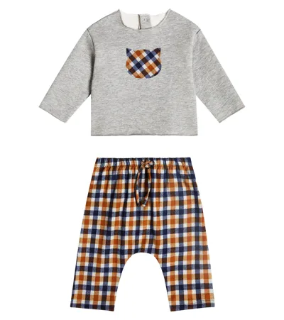 Il Gufo Baby Set Aus Top Und Hose Aus Baumwolle In Multicoloured