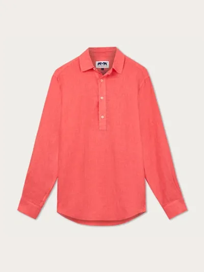 Love Brand & Co. Men's Coral Rose Hoffman Linen Shirt