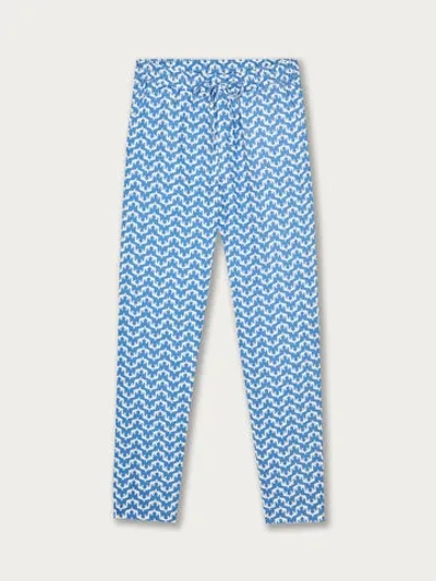 Love Brand & Co. Men's Elephant Palace Blue Eleuthera Linen Trousers