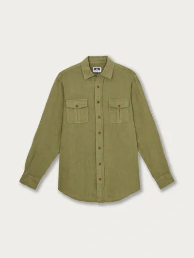 Love Brand & Co. Men's Olive Andros Hemp Shirt