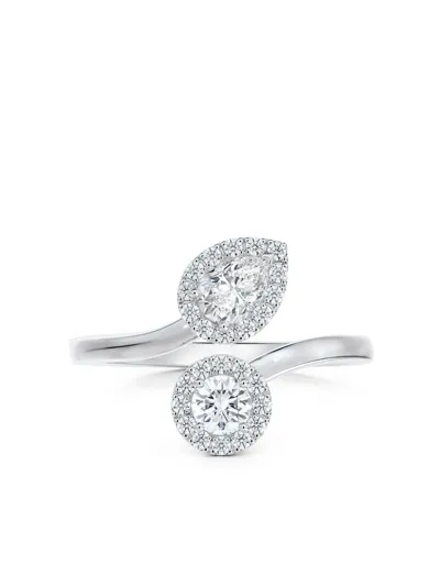 De Beers Jewellers Platinum My First De Beers Aura Toi & Moi Ring In Silver