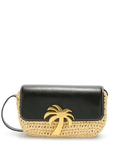 Palm Angels Palm Logo-plaque Shoulder Bag In Black