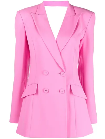 Monot Backless Mini Blazer Jacket Dress In Pink