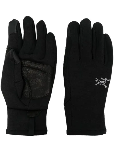 Arc'teryx Venta Logo-embroidered Gloves In Black