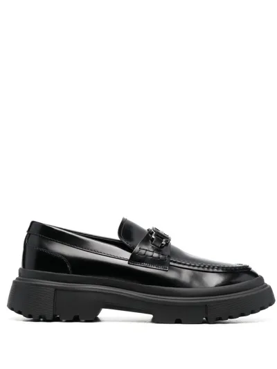 Hogan H629 - Leather Loafer In Black