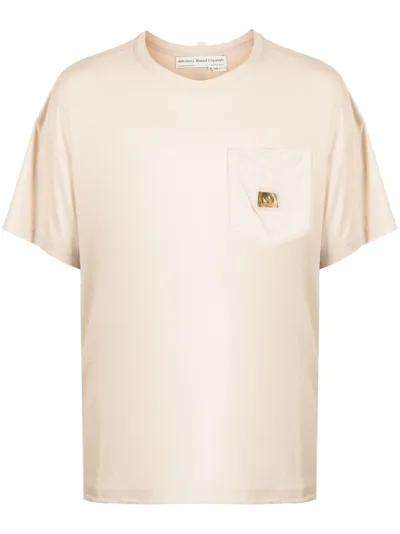 Advisory Board Crystals Logo-patch Short-sleeve T-shirt In Neutrals