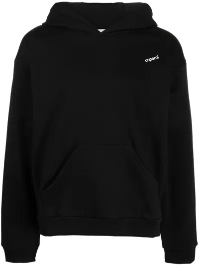 Coperni Logo-print Jersey Hoodie In Black