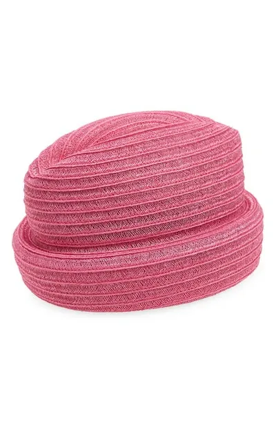 Esenshel The Cuff Woven Cloche In Pale Pink