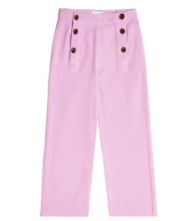 Morley Kids' High-rise Cotton Pants In Pink