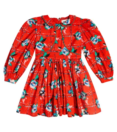 Morley Kids' Temple Printed Cotton Dress In Red