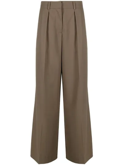 Remain Wide-leg Tailored Trousers In Brown