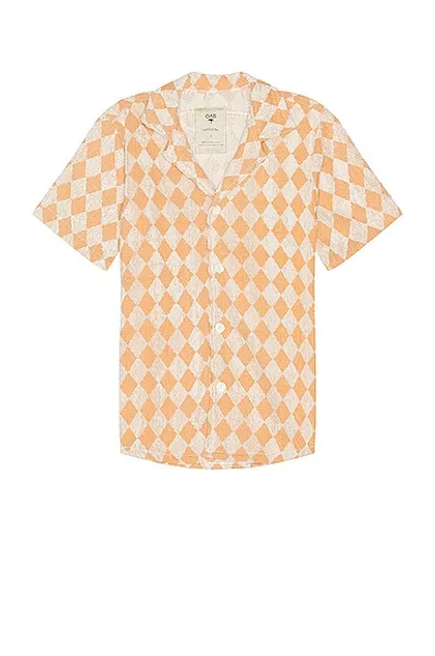 Oas Rusty Diamond Cuba Terry Shirt In Orange