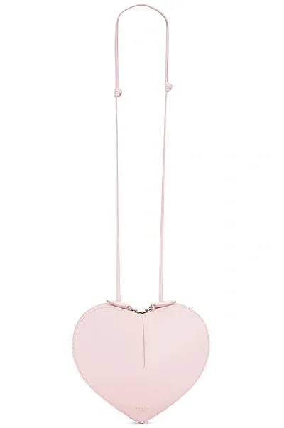 Alaïa Le Coeur Leather Shoulder Bag In Rose Dragee