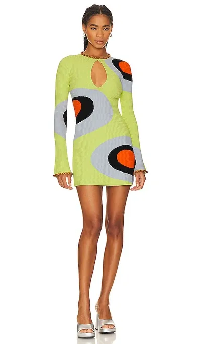 Joostricot Elite Keyhole Mini Dress In Multi