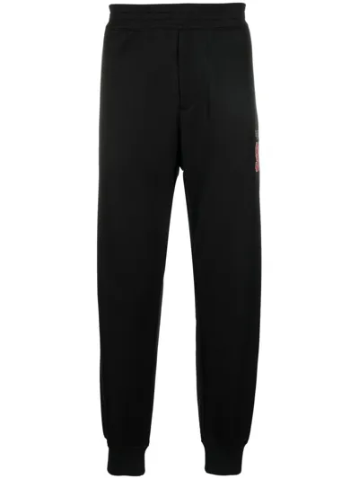 Alexander Mcqueen Logo-print Track Pants In Black