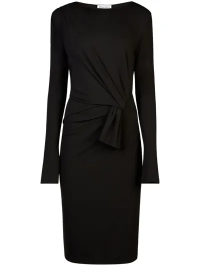 Nina Ricci Bow-detailing Long-sleeve Dress In Black