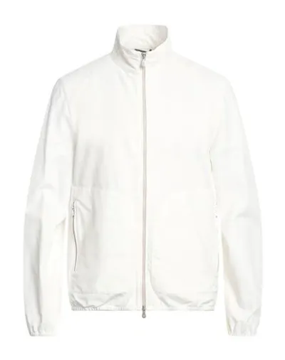 Brunello Cucinelli Man Jacket White Size 34 Cotton, Nylon