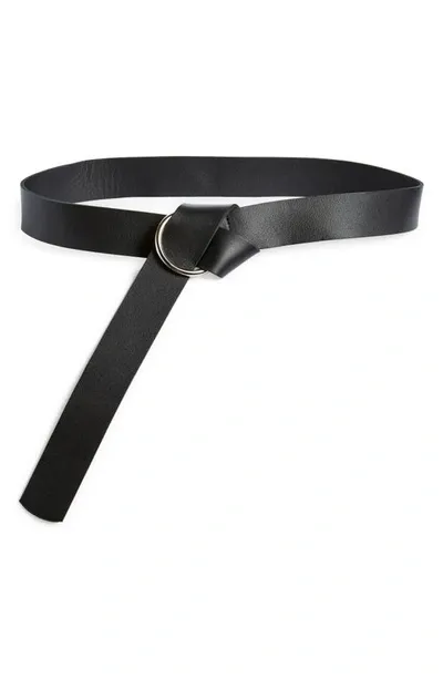 Ada Pia Leather Belt In Black