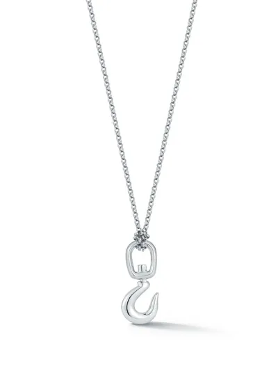 Mateo Hook Pendant Necklace In Silver