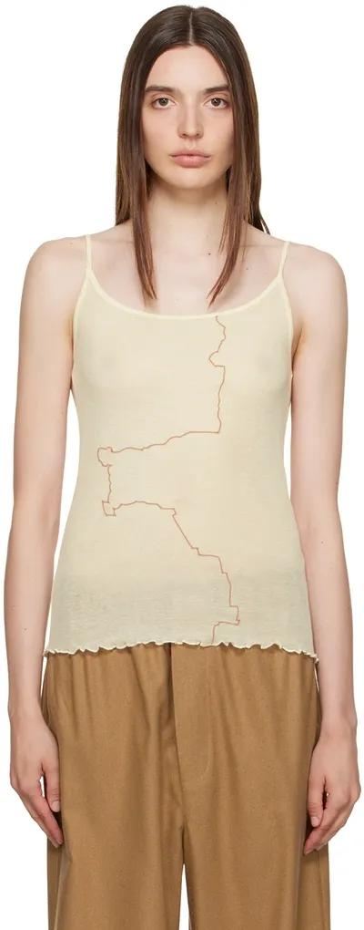 Baserange Off-white Gerrymandered Tank Top In Undyed