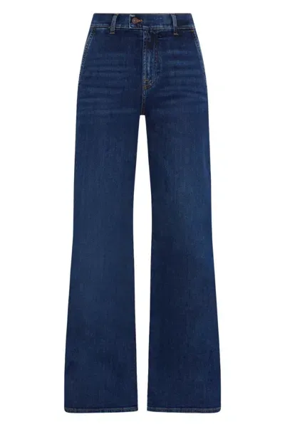 7 For All Mankind Tailored Lotta Wide-leg Jeans In Blue