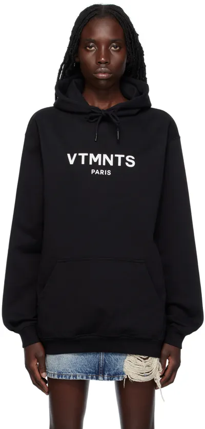 Vtmnts Black Paris Hoodie