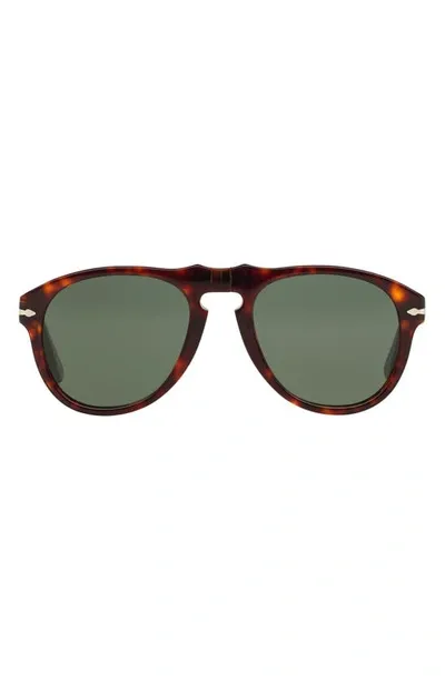 Persol 54mm Pilot Sunglasses In Havana/green Solid