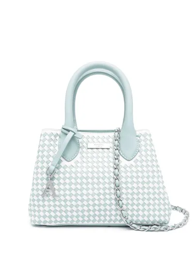 Aspinal Of London Mini Paris Leather Tote Bag In Blue