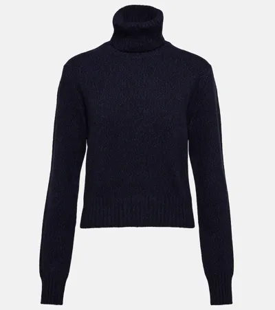 Ami Alexandre Mattiussi Ami De Caur Cashmere And Wool Sweater In Blue