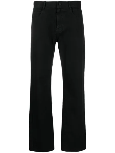 Nili Lotan Mid-rise Straight-leg Jeans In Black