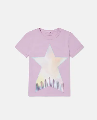 Stella Mccartney Kids Girls Purple Organic Cotton Star T-shirt