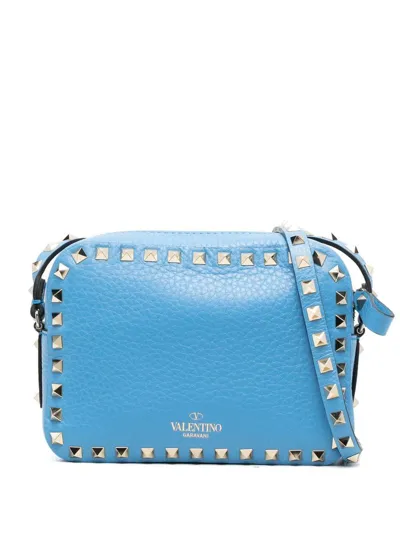 Valentino Garavani Rockstud Crossbody Bag In Blue