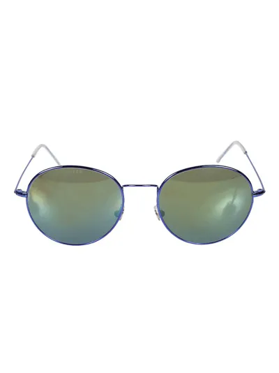 Gosha Rubchinskiy X Super By Retrosuperfuture Round Frame Sunglasses In Blue