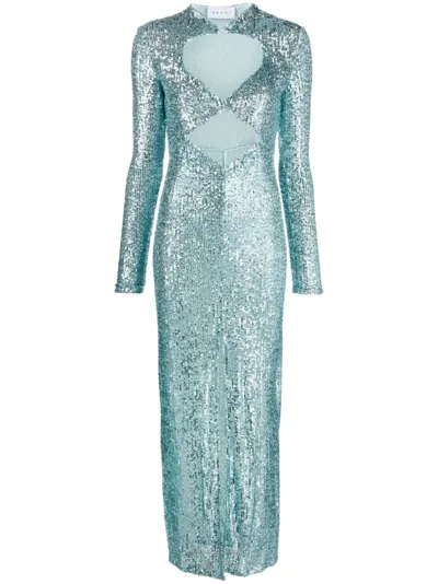 Nervi Sequin-embellished Cut-out Dress In Blue