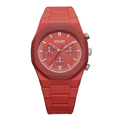 D1 Milano Watch Polychrono 40.5mm In Red