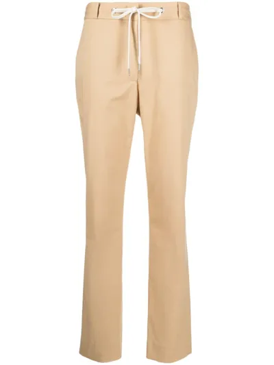 Eleventy Tapered Drawstring Trousers In Neutrals