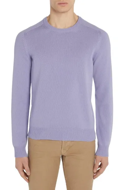 Tom Ford Cashmere Saddle Sweater In Light Lavander