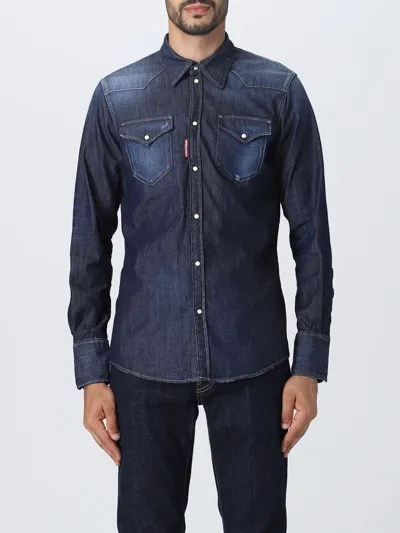 Dsquared2 Shirt  Men Color Denim