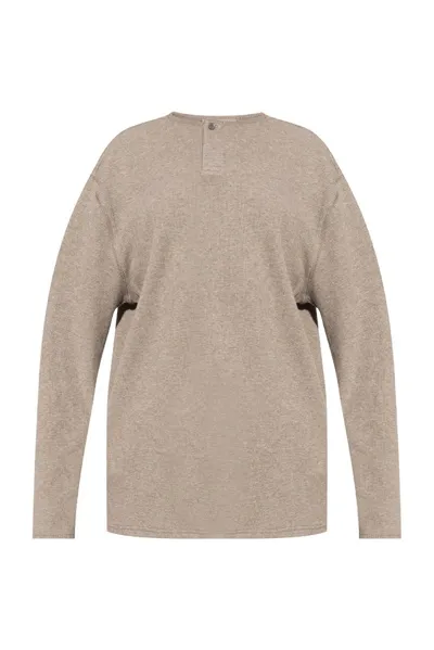 Essentials Fear Of God  Logo Patch Sweater In Grey