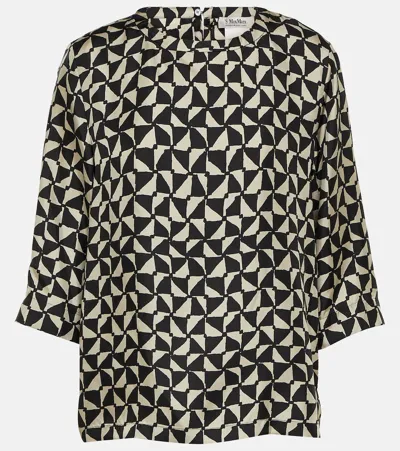 's Max Mara Relais Silk Blouse In Multicoloured