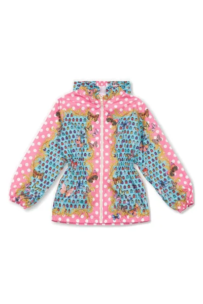 Versace Heritage Butterflies & Ladybugs Kids Capsule La Vacanza Hooded Jacket In Multi