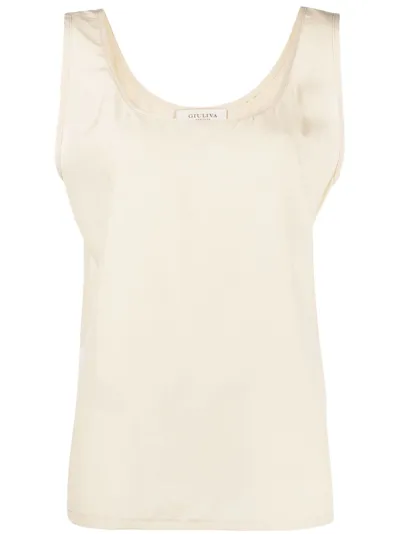 Giuliva Heritage Scoop-neck Sleeveles Blouse In Nude