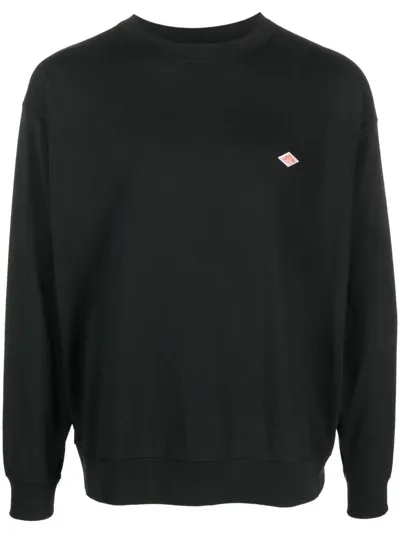 Danton Logo-patch Crew-neck Sweatshirt In Black