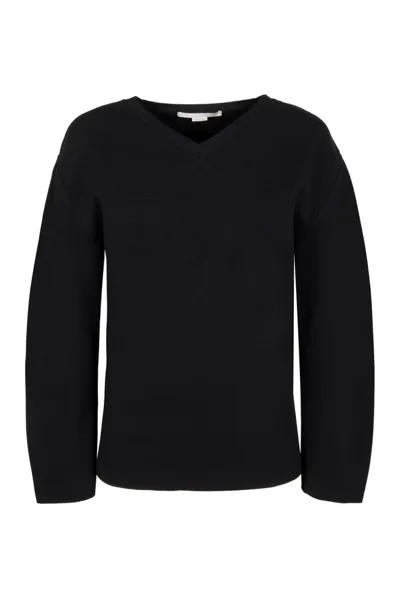 Stella Mccartney Long Sleeved V In Black